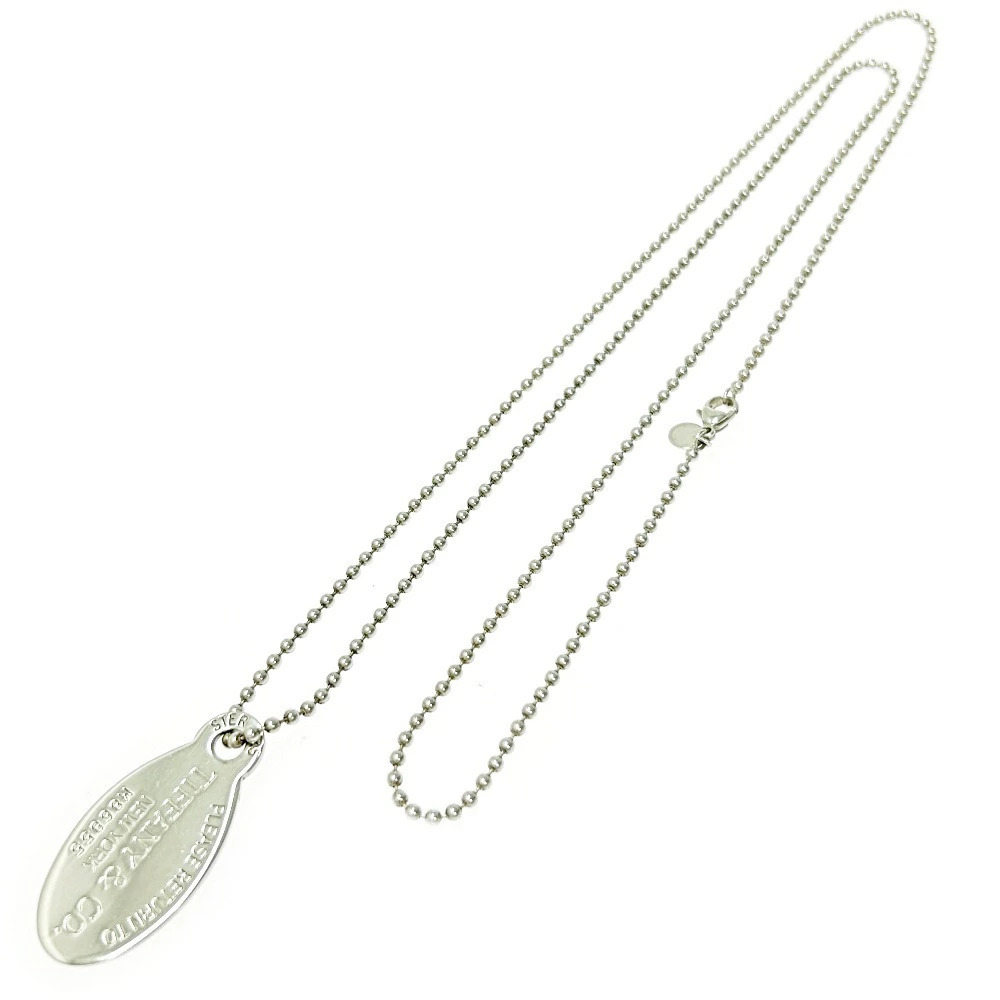 TIFFANYCo Tiffany Silver to Oval Necklace